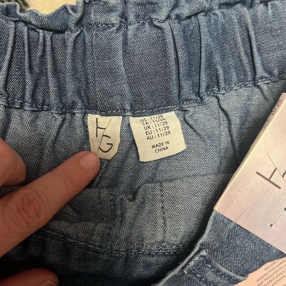 Happily Grey Blue Denim Wide-Leg Pants size 11 (29) NWT - Picture 6 of 10